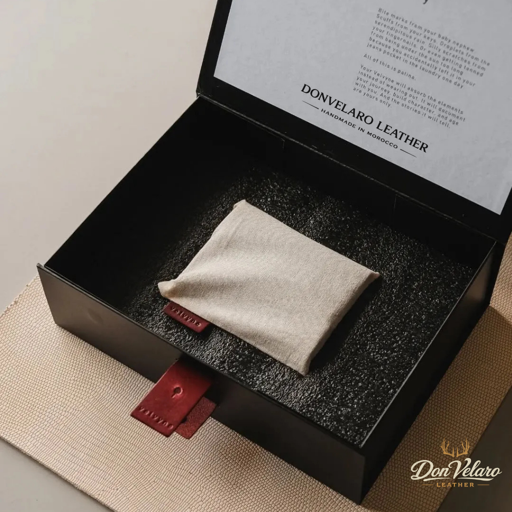 DONVELARO – Wallet Minimaliste en Cuir Véritable