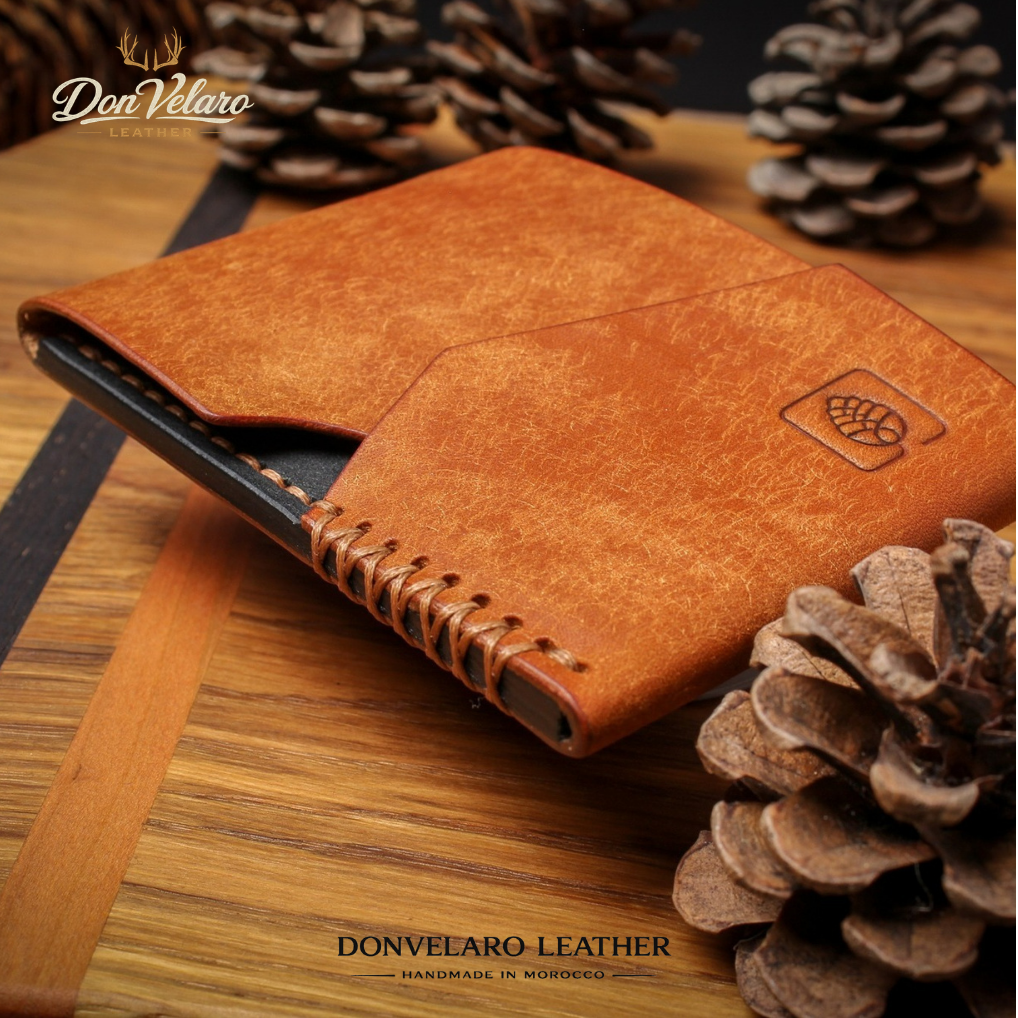 DONVELARO – Wallet Minimaliste en Cuir Véritable