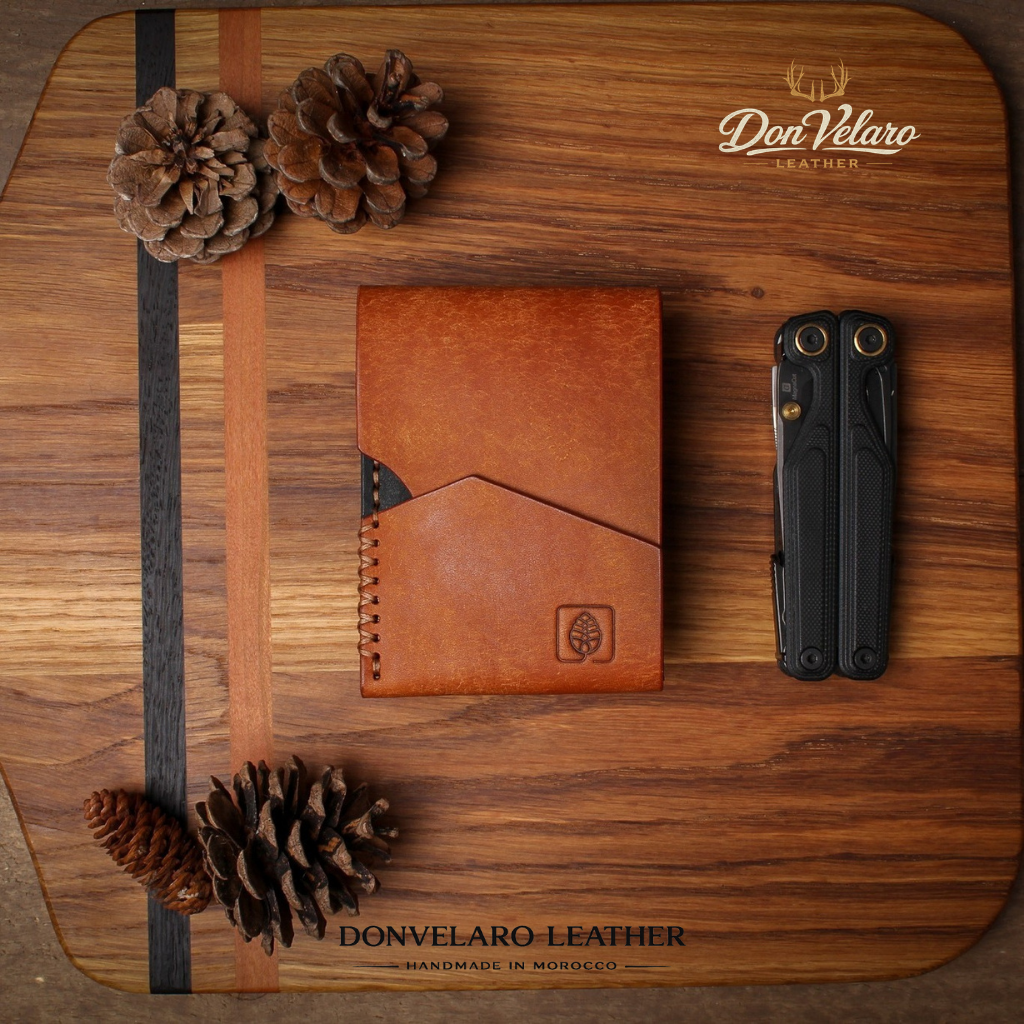 DONVELARO – Wallet Minimaliste en Cuir Véritable