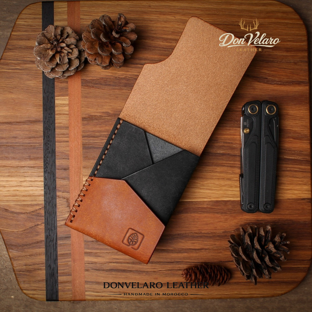 DONVELARO – Wallet Minimaliste en Cuir Véritable