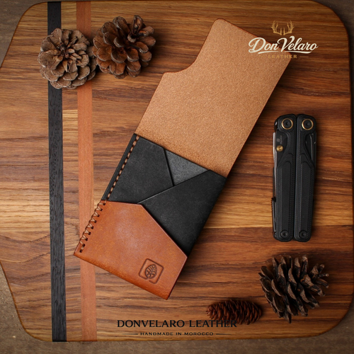 DONVELARO – Wallet Minimaliste en Cuir Véritable